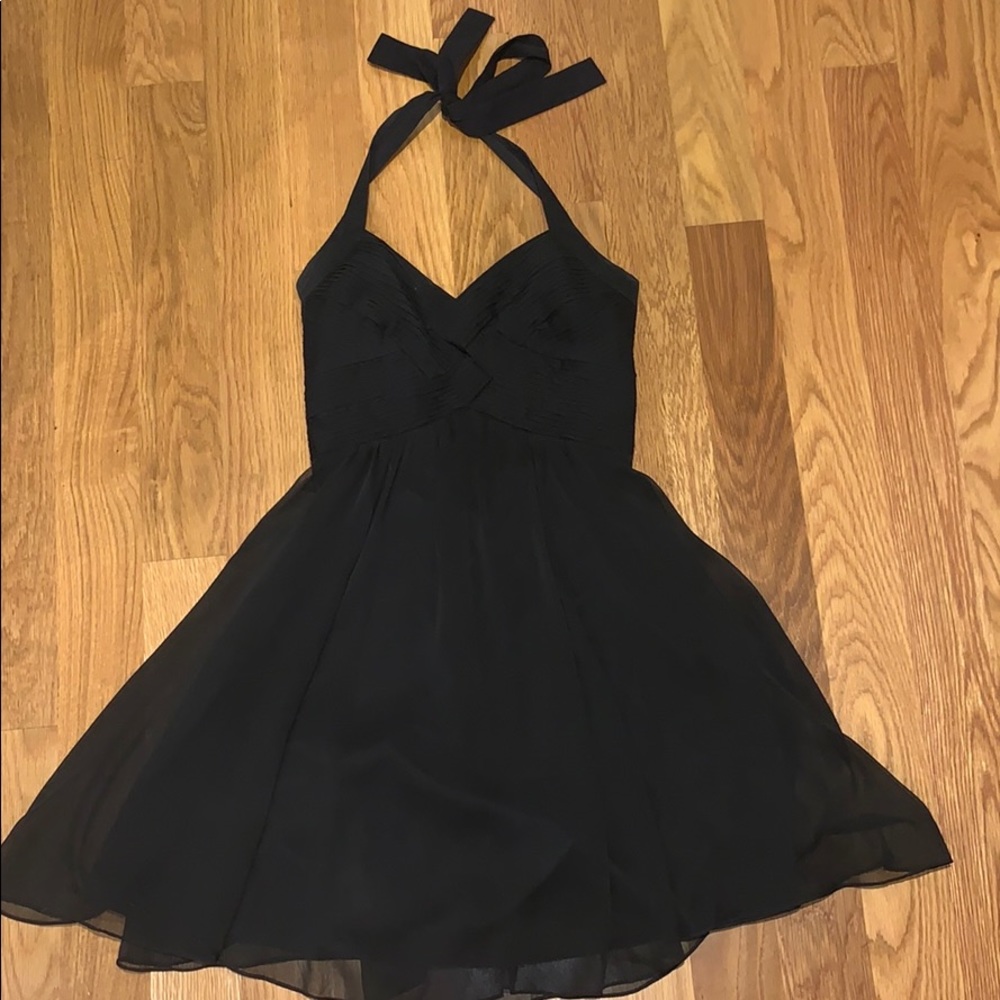 Black halter dress, the Limited